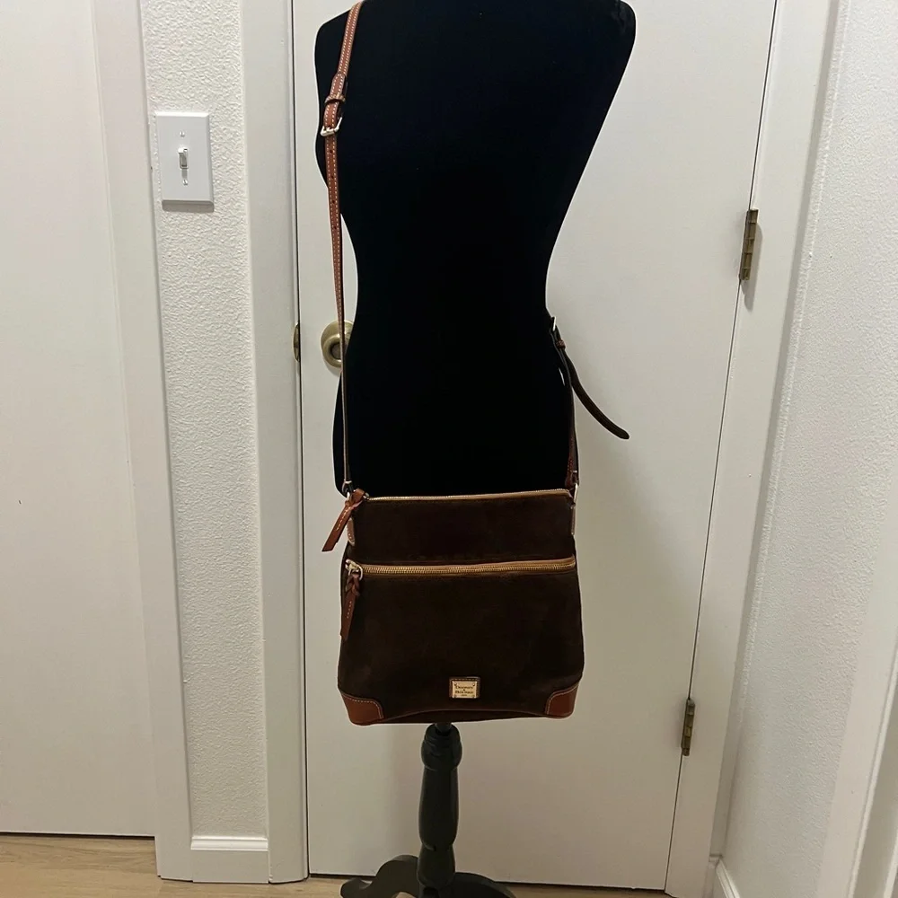 Dooney & Bourke Brown Suede Crossbody Bag – Like New
